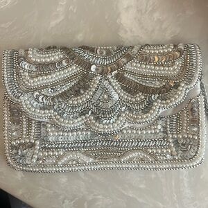 Handmade Gatsby stiyle satin sequin evening bag